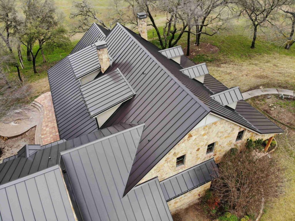 New metal roof by One Oak Exteriors in Weatherford