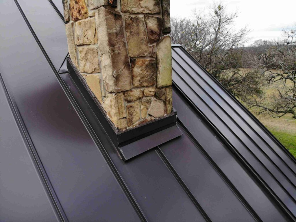 metal roofing close up