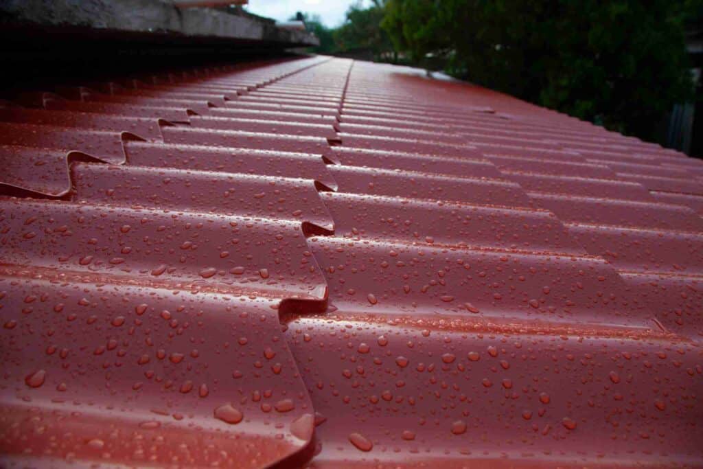 metal red roof