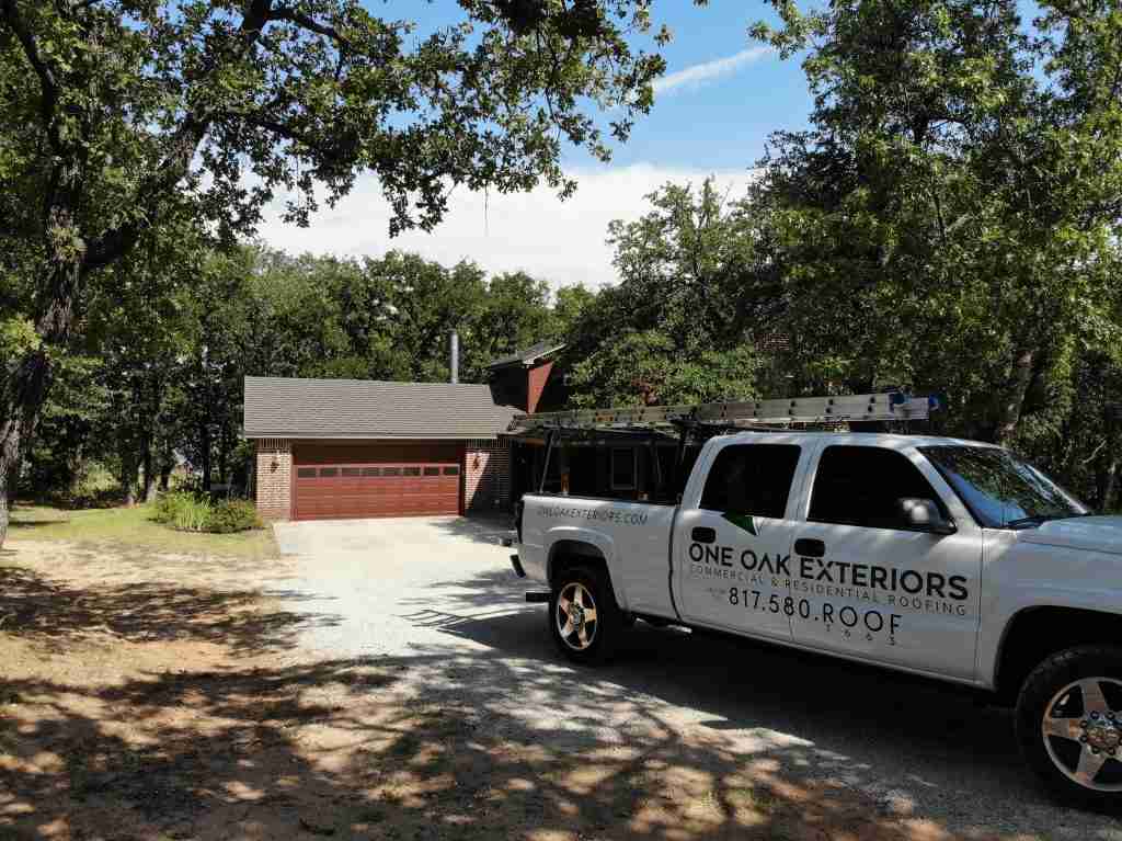 One Oak Exteriors truck and completed project